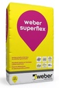 Weber Adhesivo Flexible Porcelanato Impermeable  Superflex 25 Kg