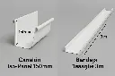 Crear una imagen de Canalón Iso-Panel 150mm + Bandeja Desagüe 3m - Blanco MID.webp