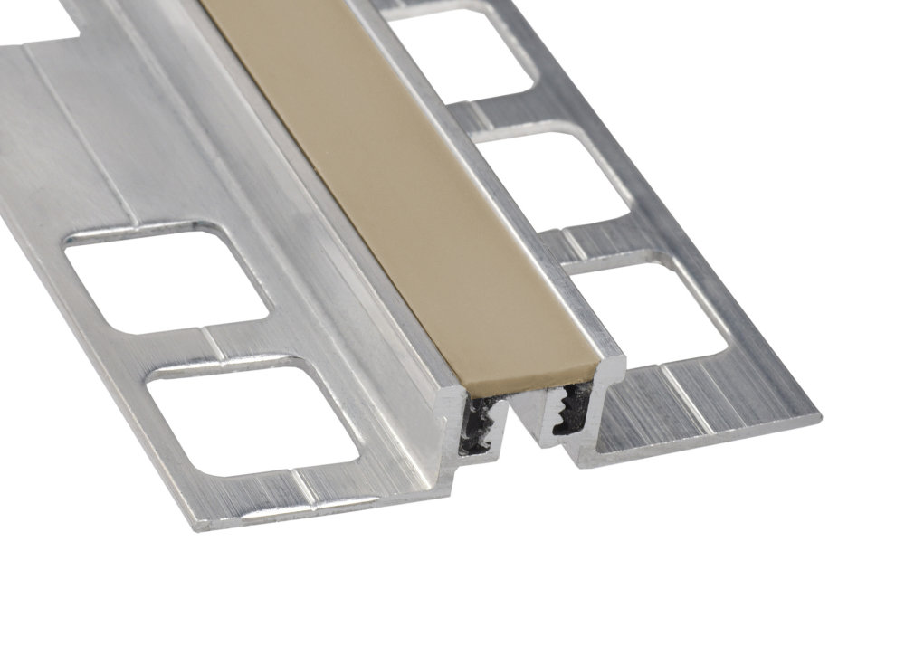 Junta Dilatación PVC 2.4m Piso Vinílico Gris Cod 001