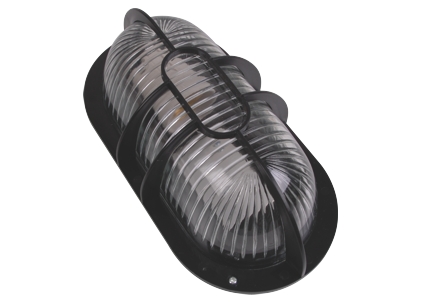 Tortuga Oval Plastica Difusor Vidrio Negra / Blanca (1953) 