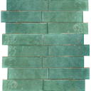 Revestimiento Cerámica Tipo Brick Brillo Aquarela-Esmeralda 7.5 x 25cm Pared