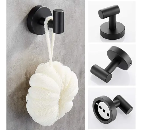 Kit Accesorios Negro Mate Baño