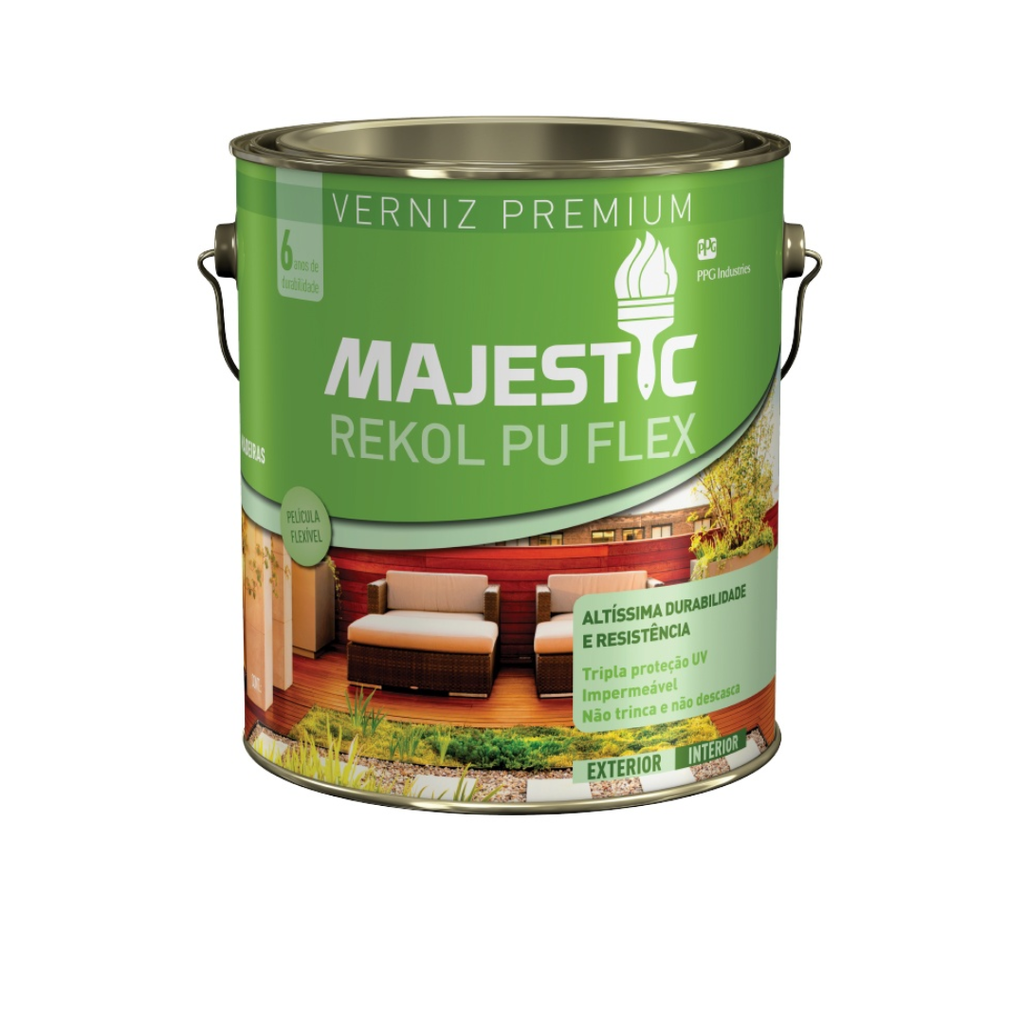 Majestic Verniz Rekol PU Flex Canela Brillante x 0.9L-