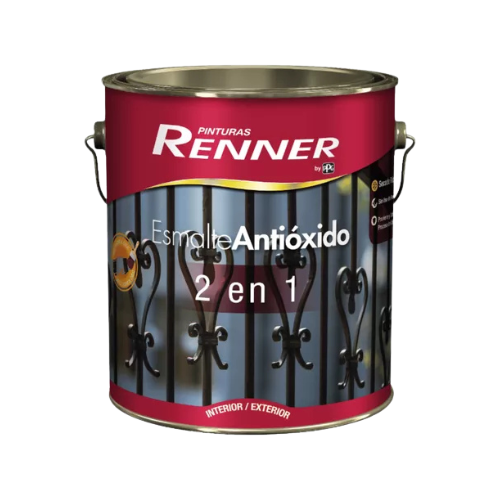 Esmalte Antióxido 2 en 1 Brillante Verde Oscuro 0.9L  Renner- 