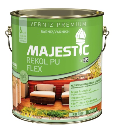 Majestic Verniz Rekol PU Flex Mogno Brillante x 3.6L- 