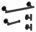 Kit Accesorios Negro Mate Baño