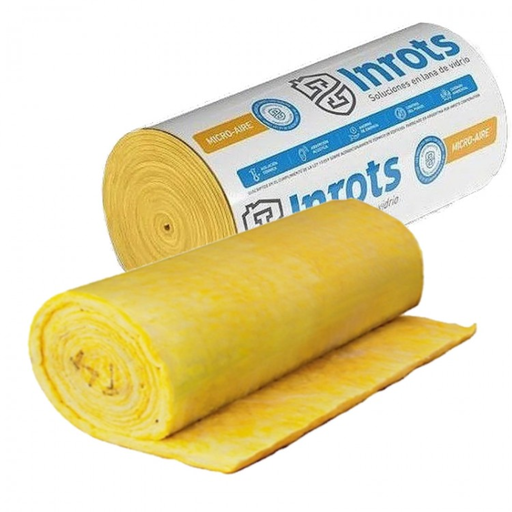 [102038] Lana de Vidrio Inrots 50mm 1,2m x 15m - 18m2 Comun