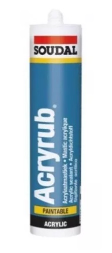 [100716] Sellador Acrílico Acryrub N - Blanca Pintable 310ml Soudal