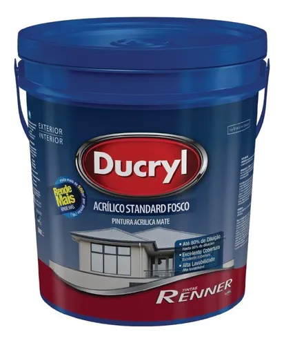 [100706] Pintura Ducryl Acrilico Obras Blanco - 18 L. Limpiable