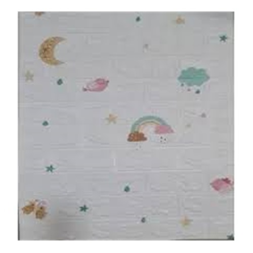 [103017] Placa Decorativa 3D Autoadhesiva 70cm x 77cm Luna Infantil