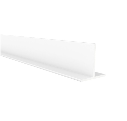 [103027] Perfil Aluminio T Blanco - 6mm x 6mm x 14mm x 6.4m