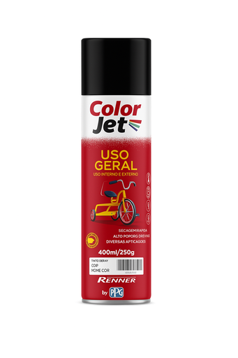 [103529] Spray Color Jet Uso General Negro Brillante 400ml